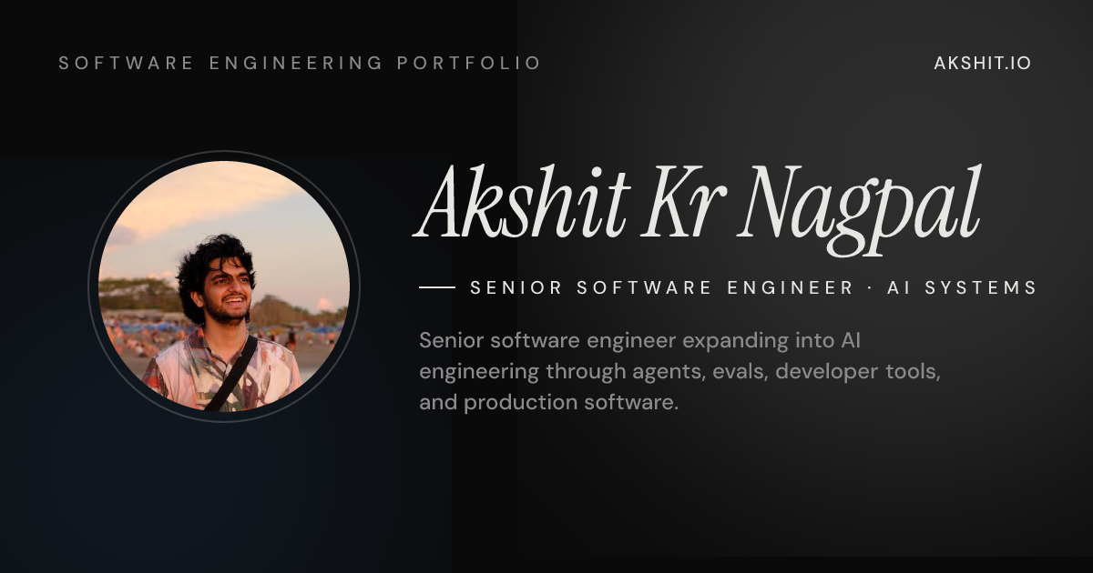 Akshit Kr Nagpal – Software Engineer